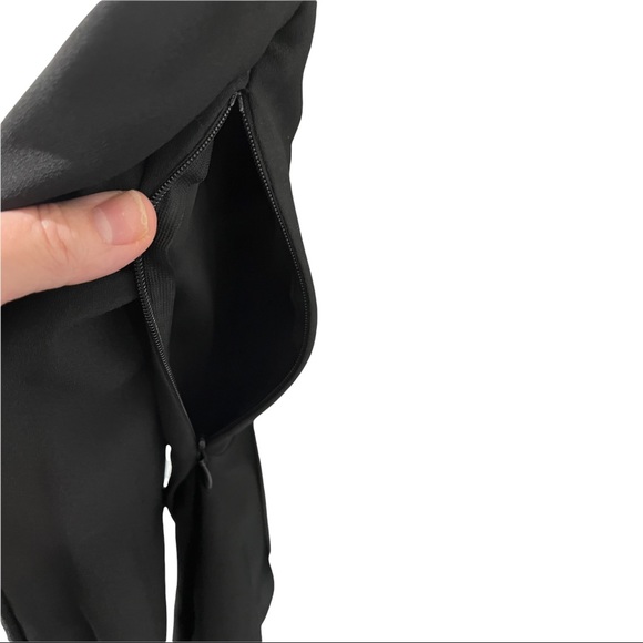 GIANNI BINI SILK BLACK TUXEDO STYLE FAUX WRAP LONG SLEEVE DRESS SIZE XS - Picture 13 of 15